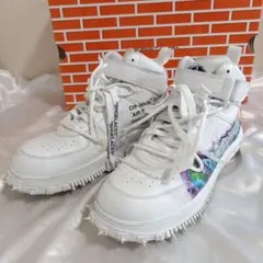 オフホワイト ナイキ エアフォース1MID 箱付き 27.5cm