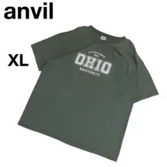 00s anvil アンビル オハイオ OHIO Tシャツ XL モスグリーン