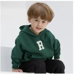 petit main アルファベットパーカー R 90 グリーン