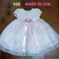 ピンク レースドレス 100cm フォーマル　セレモニー　ドレス