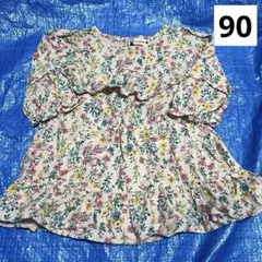 ブランシェス ピンク 小花柄 ワンピース キッズ 90