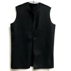 【新品タグ付き】Louere ルエレ フェルト調 ロングベスト ジレ M 黒
