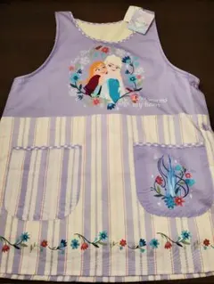 新品✨ディズニー　アナ雪　アナ　エルサ エプロン 紫