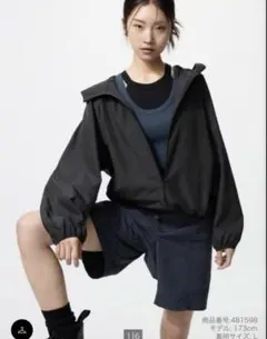 UNIQLO UVカットポケッタブルUVカットパーカ　ブラック