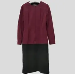 I271 美品 M タエアシダ 膝丈ワンピース ブラック カーキ レディース uricca ワンピース レディース タートルネック フレア aライン