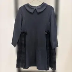 ネイビー 襟付き ワンピース 110cm