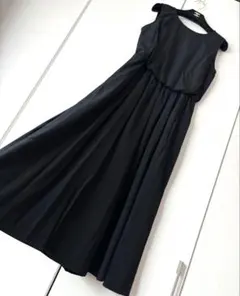 アーバンリサーチDOORS★オールインワン★黒★キュロットワンピース半袖