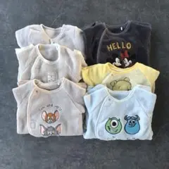 ディズニー　もこもこ　フリース　ロンパース　まとめ売り　6点セット　新生児 秋冬