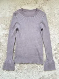 ラベンダー ニット