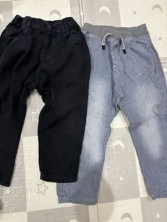 ブランシェス　110cmキッズ ボトムス ブラック ストライプ セット