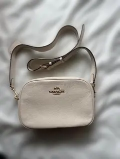 COACH レザー ショルダーバッグ アイボリーのサムネイル