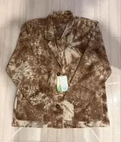 【手染め】ブラウン シングルボタンジャケット