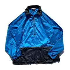 【00s】L.L.Bean ハーフジップ ナイロン アノラックジャケット ブルー