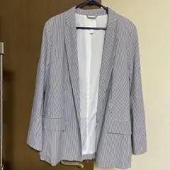H&M ストライプ テーラードジャケット Lサイズ