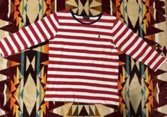 Ralph Lauren 赤白ストライプ 長袖カットソー 160