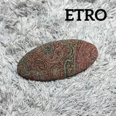 ETRO エトロ ペイズリー柄 バレッタ ヘアアクセサリー ゴールド金具のサムネイル