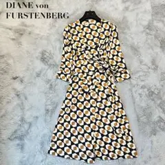 美品 DIANE von FURSTENBERG カシュクールワンピース シルク