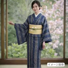 □最高級しじら織浴衣 波縞黒□反物染め抜きの抜染□着物着用可□涼し
