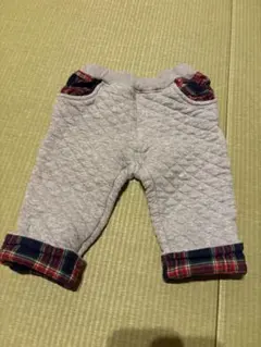 グレー キルティングパンツ 90サイズ