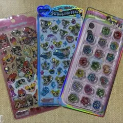 パワーパフガールズ うるちゅるポップ・ドロップジェリー・おはじきシール　セット