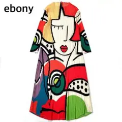 【新品タグ付き】EBONY エボニー　プリーツワンピース　Aライン 最終価格【タグ付き未使用】ebony エボニー プリーツアンサンブル調