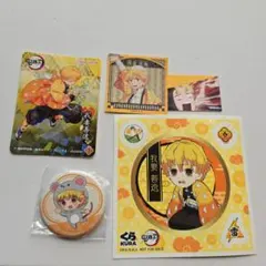 鬼滅の刃 我妻善逸 缶バッジ シールセット