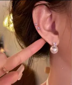 イヤリング パールシルバー 結婚式 アクセサリー おしゃれ カジュアル 結婚式