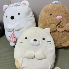 すみっコぐらしぬいぐるみ　とんかつ、しろくま、ねこ　3つセット