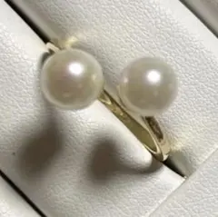 フォーマル✨本真珠　あこや真珠リング　アコヤパール　結婚式　入学式　入園式