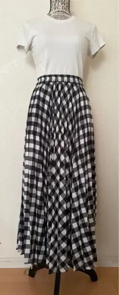 niko and... ロングスカート チェック柄 プリーツ Ｍ　美品