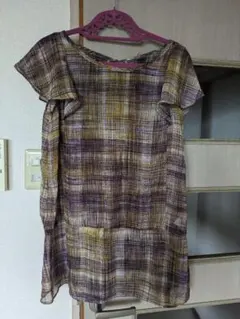 チェック/カットソー