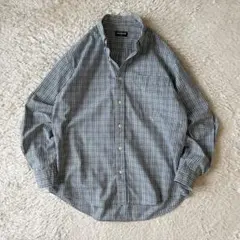 ユニクロ 90s UNIQLO BD L/S check shirt M 青