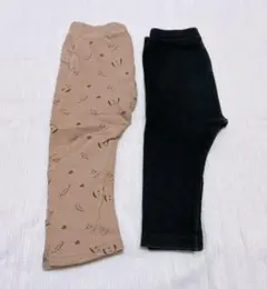 子供 ズボン ボトムス 2枚セット スヌーピー 黒