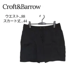 美品✨Croft&Barrow ブラックミニスカート ウエストゴム シンプル