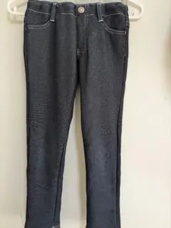 ダークグレー裏起毛 スリムフィットパンツ