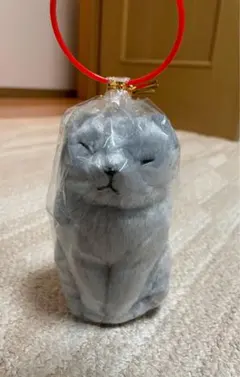 【新品未開封品】 グレーねこ ぬいぐるみ