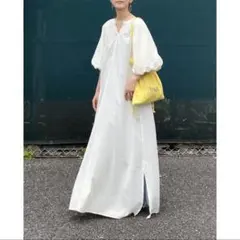 corners by KRコラボ バルーンスリーブ　ロングシャツワンピース