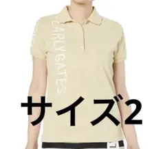 【新品】パーリーゲイツ ポロシャツ サイズ2 シャンパンカラー