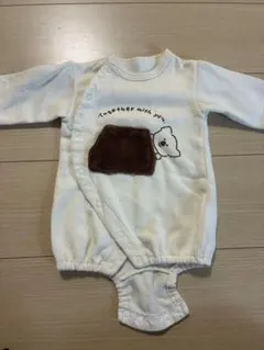 フリースロンパース 70cm クマ柄