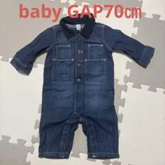 babyGap デニムロンパース デニムオーバーオール70cm