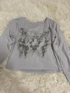 グレー 長袖Tシャツ