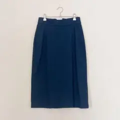 紺 Sサイズ チェックナロースカート ユニクロ UNIQLO