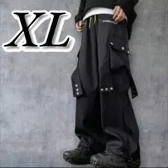 XL カーゴパンツ ワイド ブラック ストリート オーバーサイズ Y2K