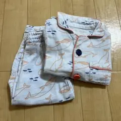 コンビミニ　クジラ柄 ベビーパジャマ 80
