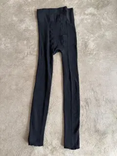 マタニティレギンス・スパッツ ブラックリブ編み 西松屋　M〜L