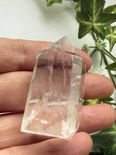 特大】台座付きライトニング水晶六角柱1140グラム
