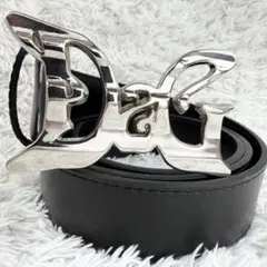 ✨️未使用級✨️ DOLCE&GABBANA メンズ ベルト ブラック レザー ロゴ ブラックのメンズ ベルト リュクスレザー DGオーバーラッピング