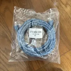【未使用品】LAN cable 3m 青