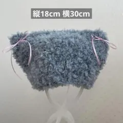 ハンドメイド　猫耳ニット帽　y2k 帽子　かぎ編み　編み物　韓国　猫耳ビーニー
