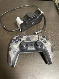 DualSense ワイヤレスコントローラー グレーカモフラージュ+充電スタンド